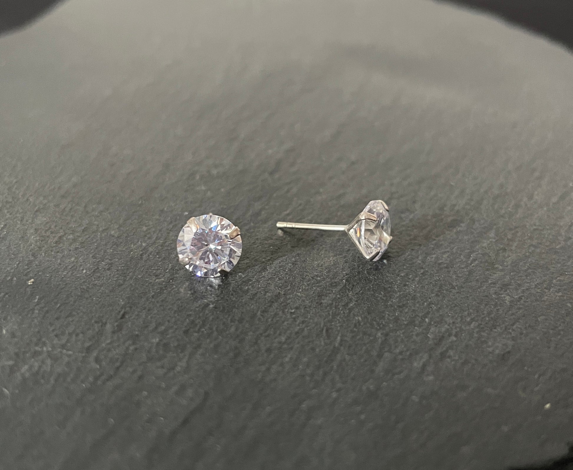 Cubic Zirconia Round Studs image 1