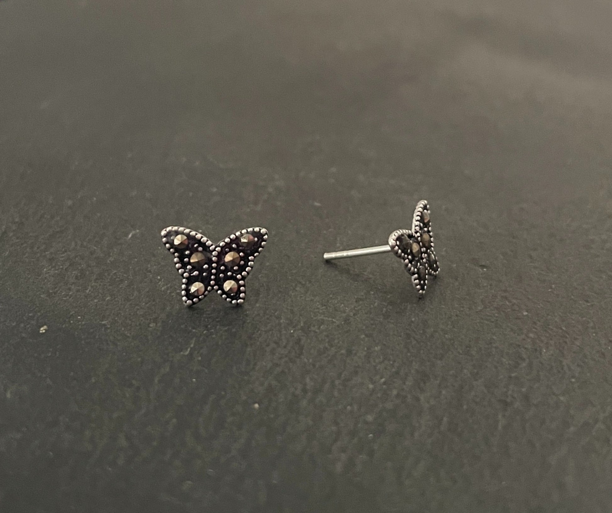 Marcasite Butterfly Studs image 1