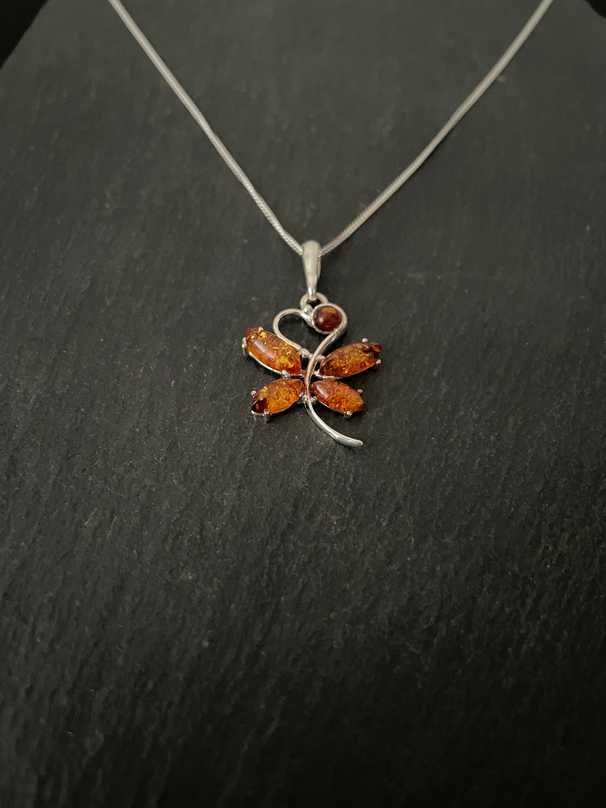 Amber Butterfly Pendant image 1
