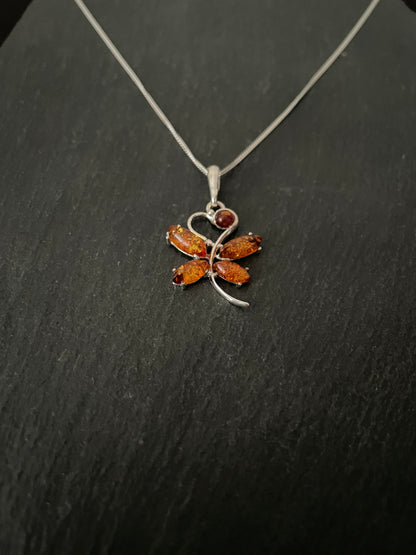 Amber Butterfly Pendant image 1