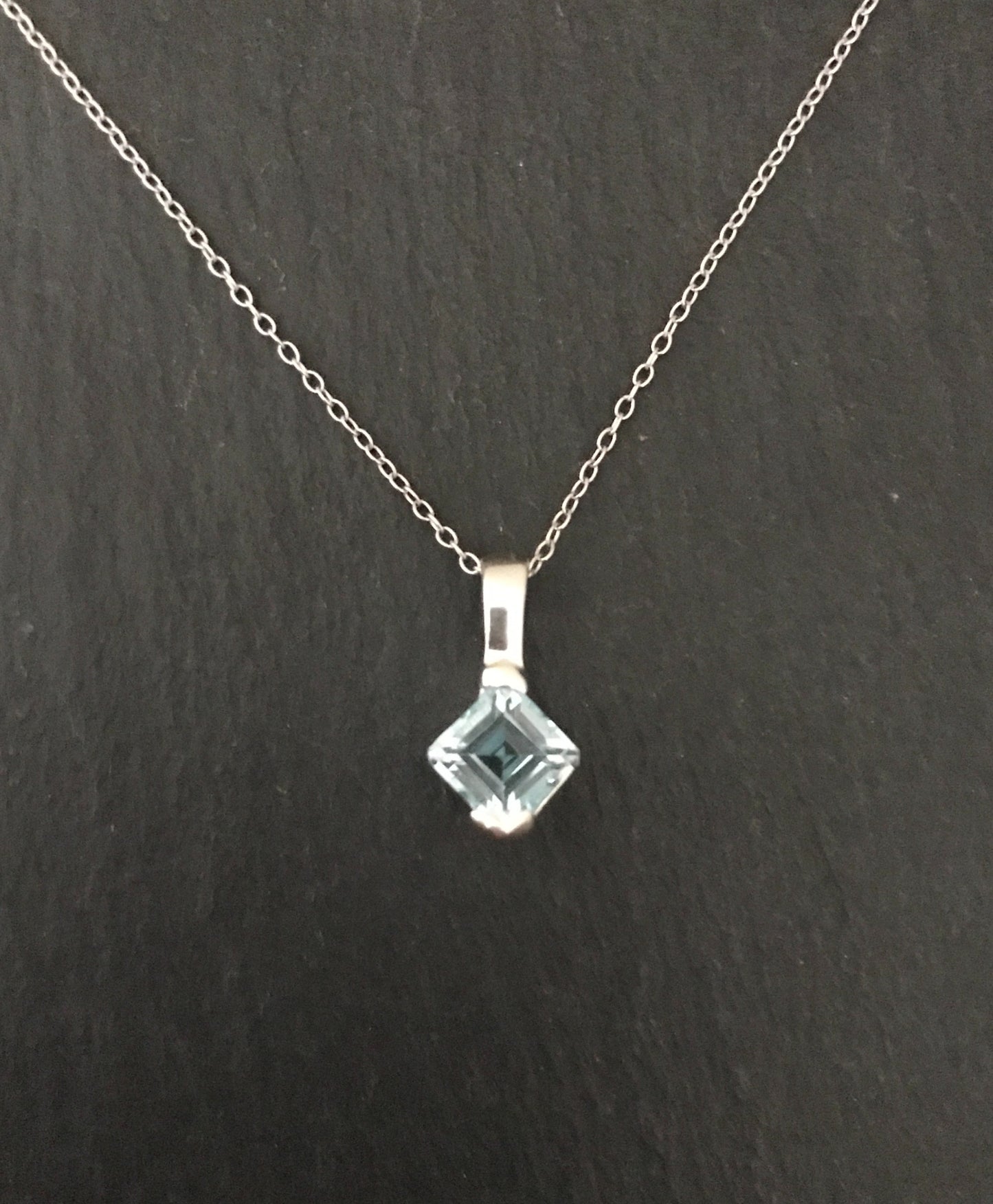 Kite Shaped Blue Topaz Pendant image 0