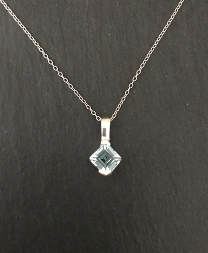 Kite Shaped Blue Topaz Pendant image 0