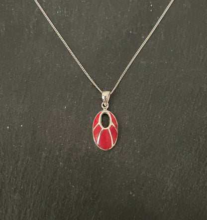 Oval Coral Pendant image 0